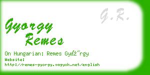 gyorgy remes business card